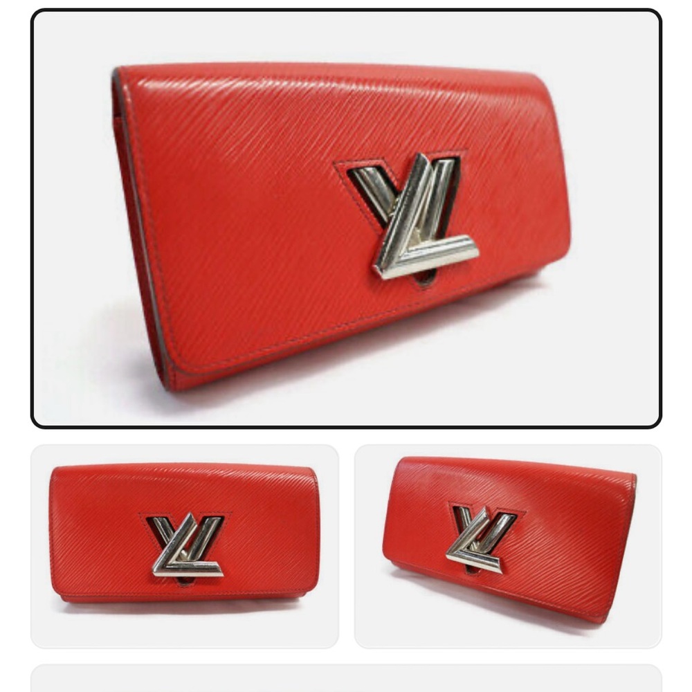 Louis Vuitton Red Epi Long Wallet